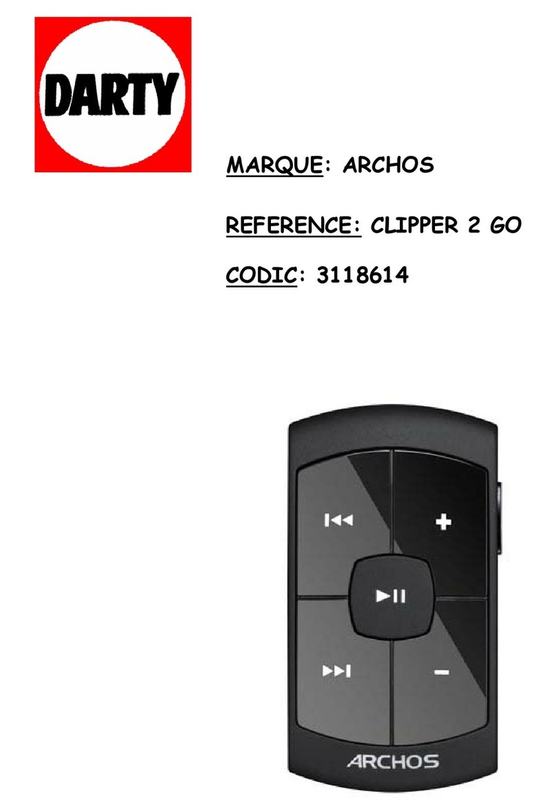 DARTY ARCHOS CLIPPER 2 GO quick start guide