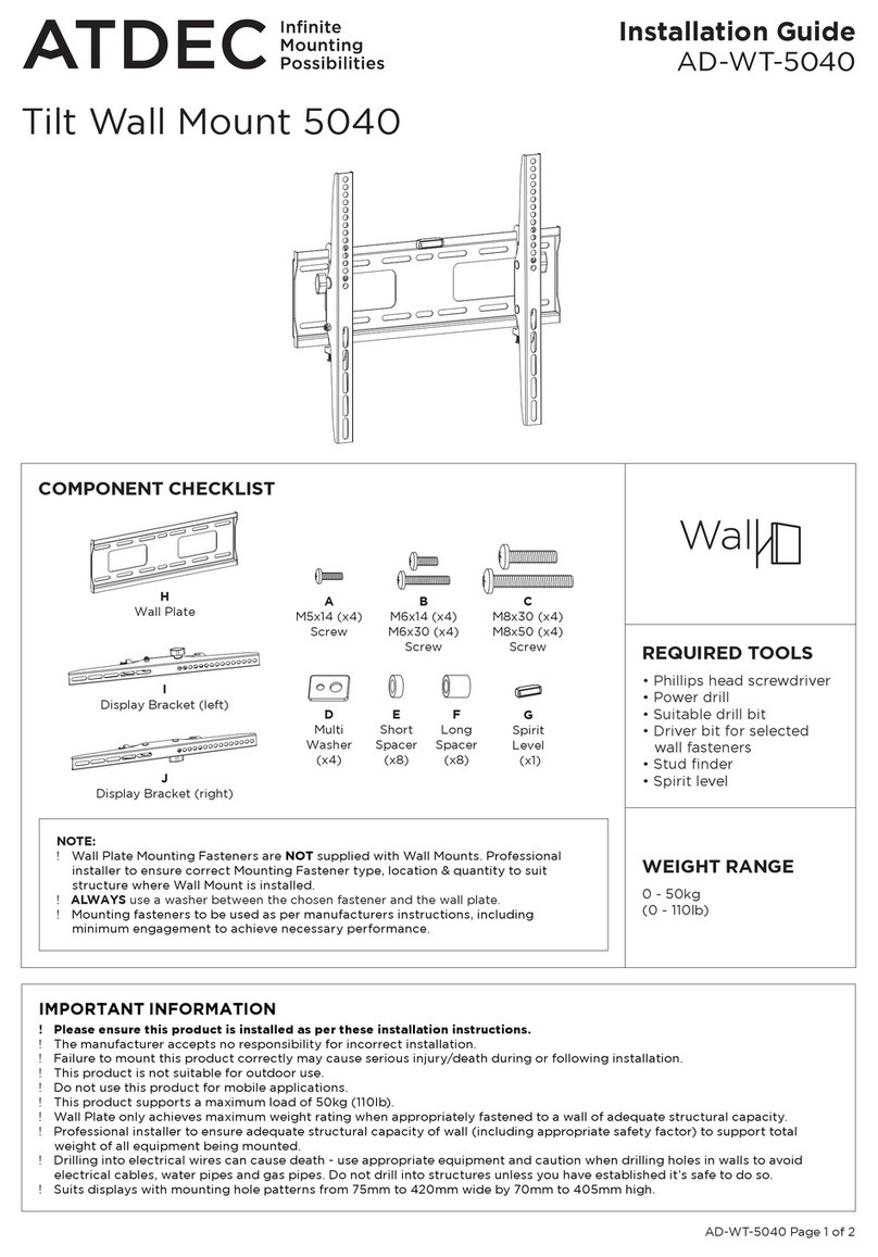 Atdec AD-WT-5040 User manual Atdec AD-WT-5040 User manual