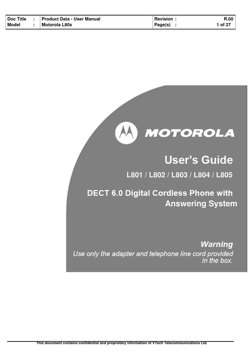 Motorola L803 user guide