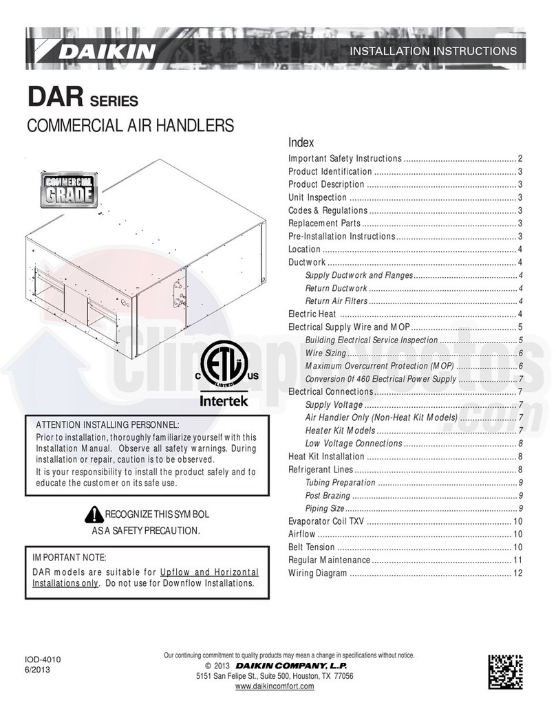 Daikin DAR Series User manual