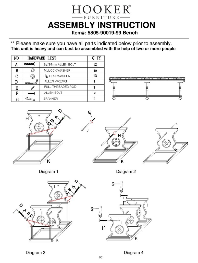 Hooker Furniture 5805-90019-99 Assembly instruction