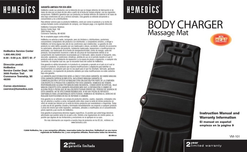 HoMedics VM-101 instruction manual