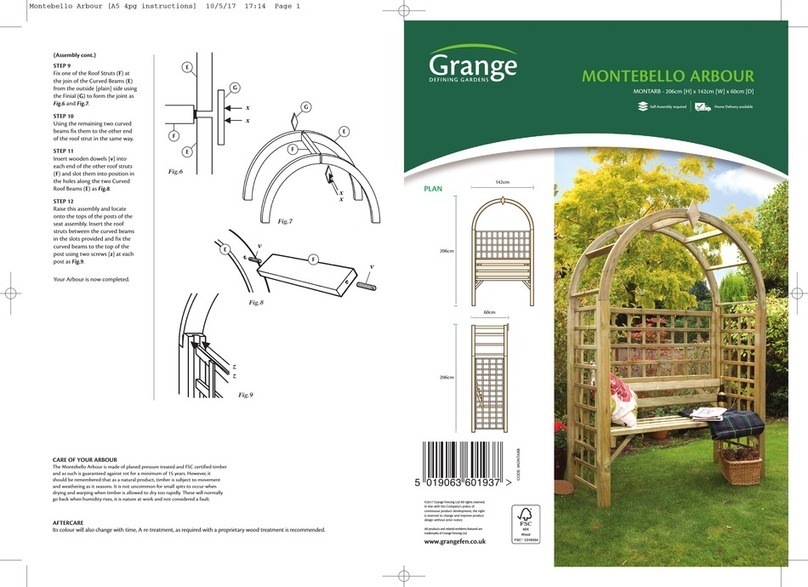 Grange MONTEBELLO ARBOUR Assembly instructions