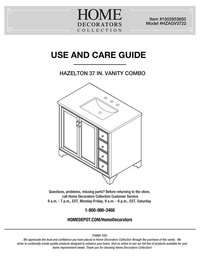 Home Decorators Collection HAZELTON HZAGV3722 Use and care guide Home Decorators Collection HAZELTON HZAGV3722 Use and care guide