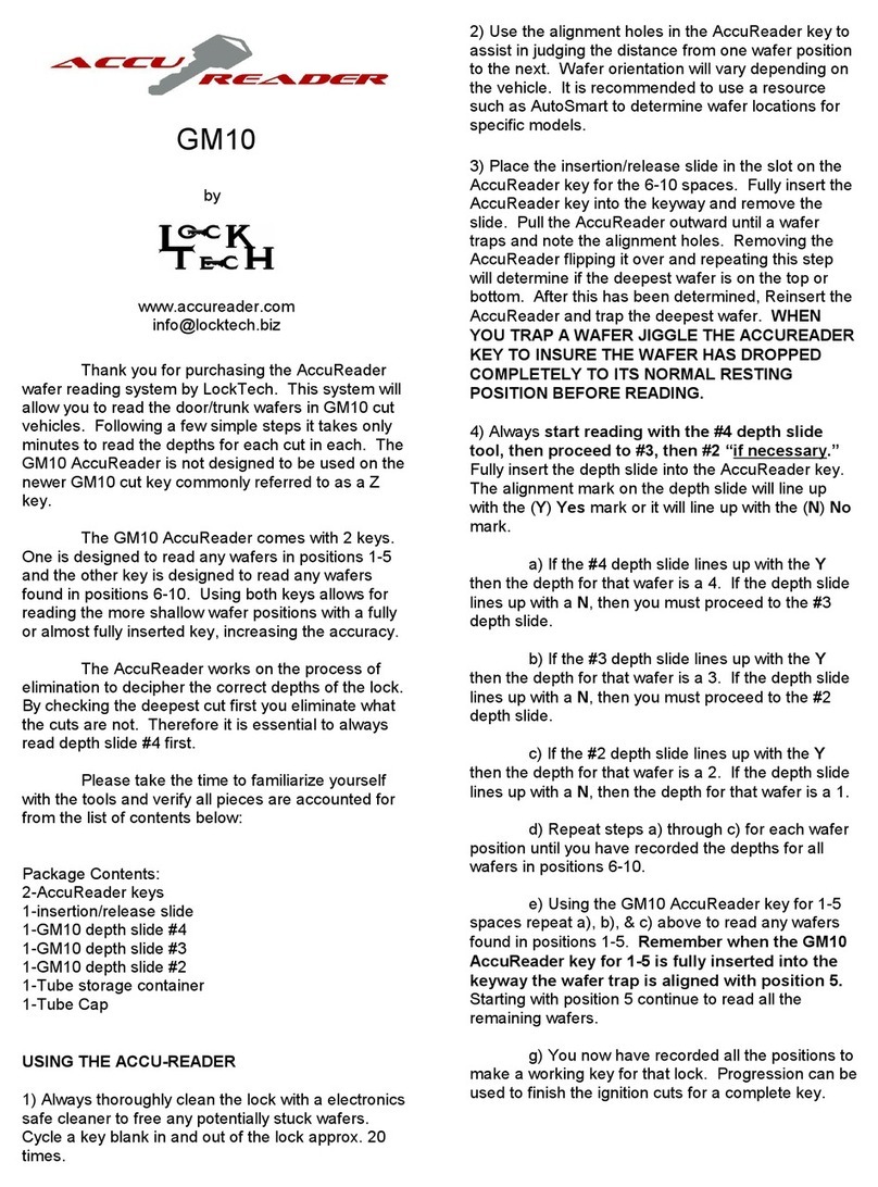 LockTech AccuReader GM10 User manual
