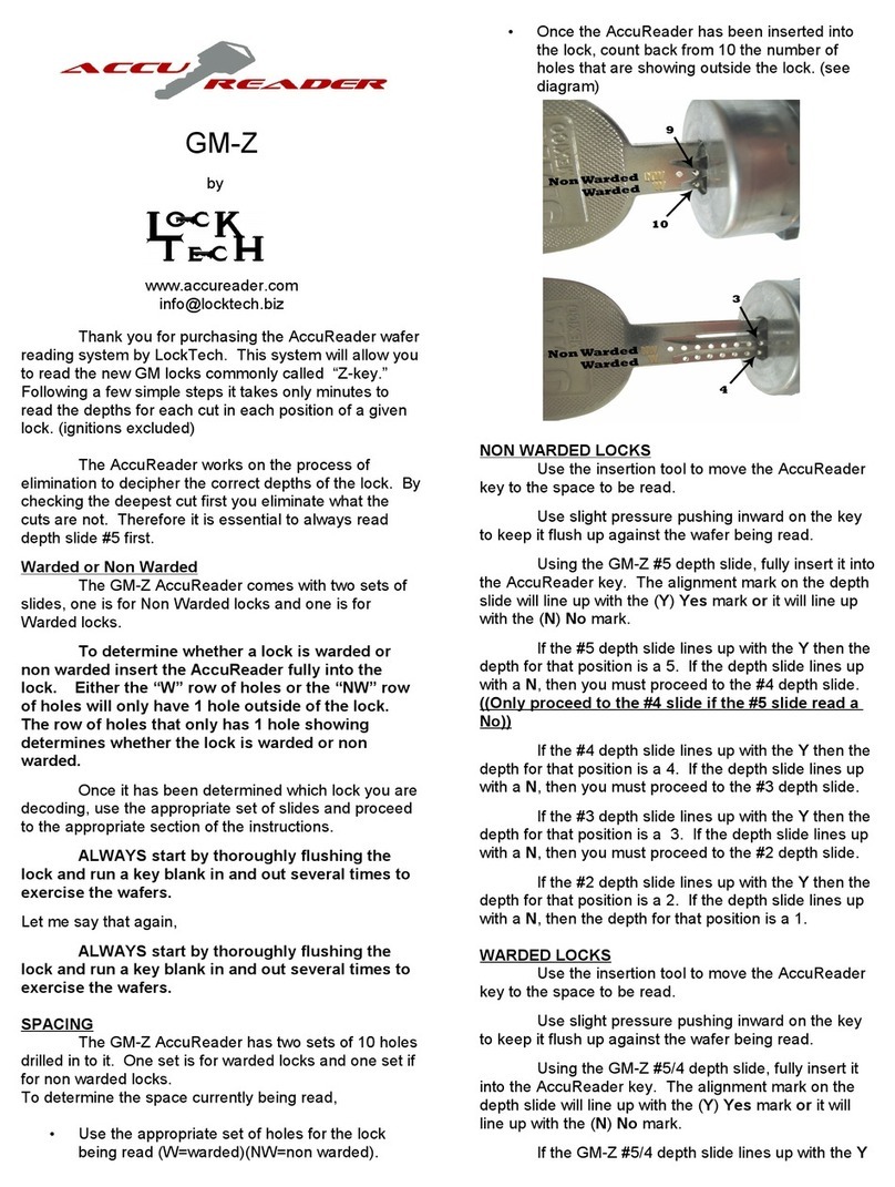 LockTech AccuReader GM-Z User manual