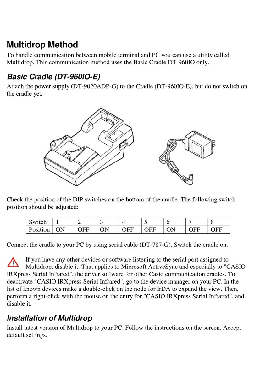 Casio DT-960IO-E quick start guide