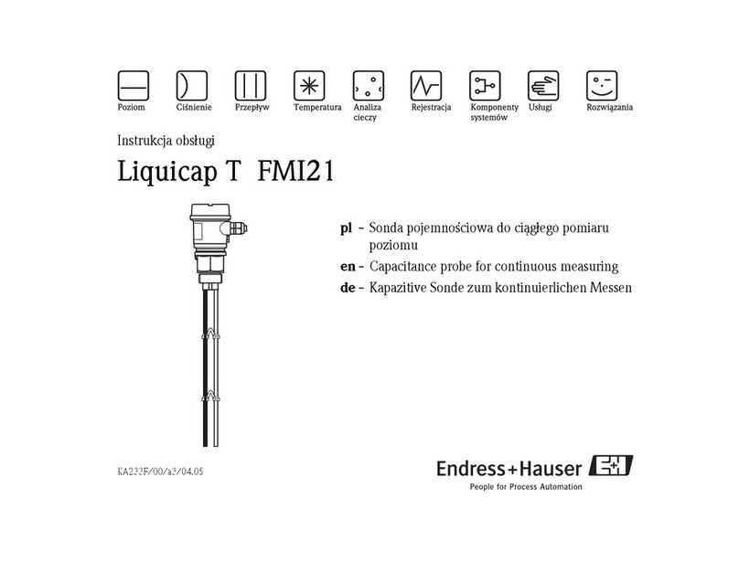 Endress+Hauser Liquicap T FMI21 User manual