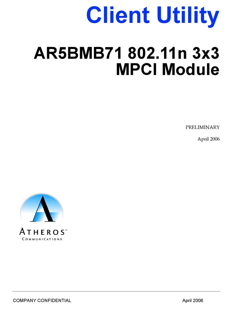 Atheros AR5BMB71 manual