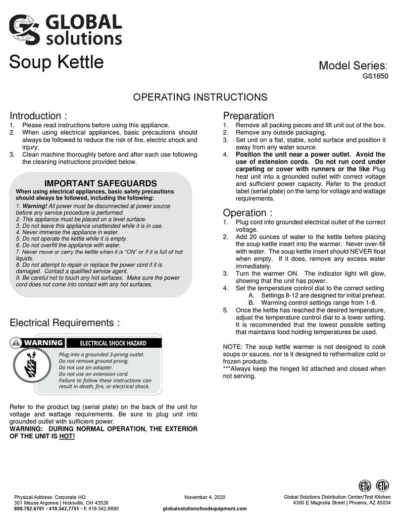 Global Solutions GS1650 operating instructions