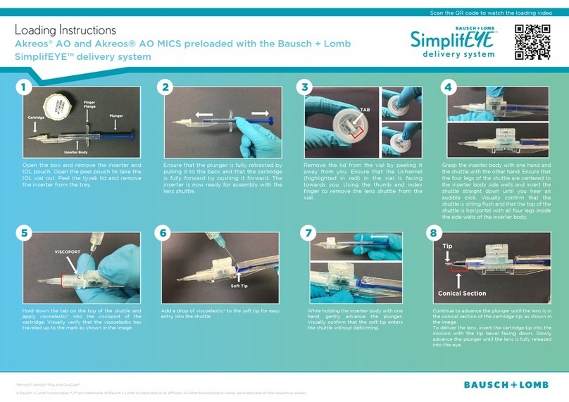 Bausch & Lomb Akreos AO Loading Instructions