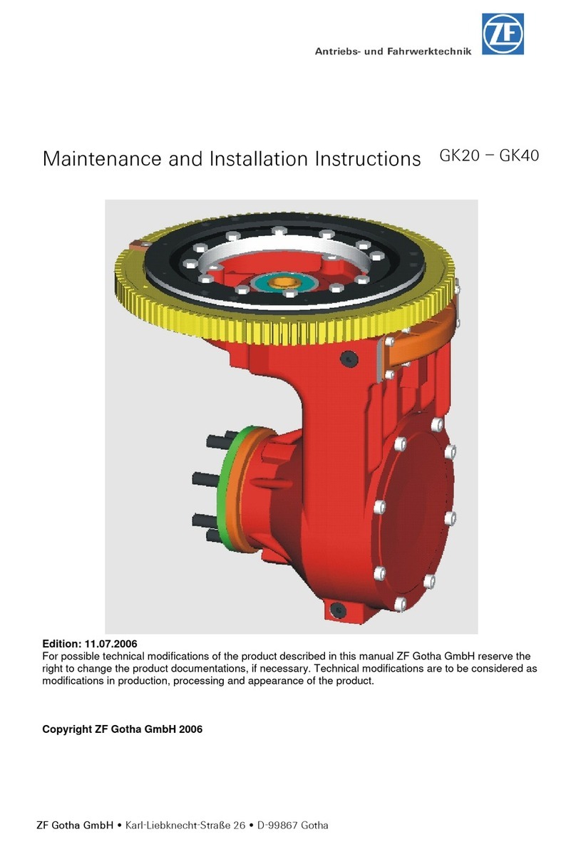 ZF GK20 Maintenance and installation instructions