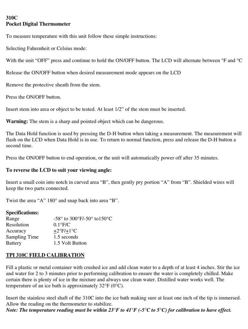 TPI 310C User manual