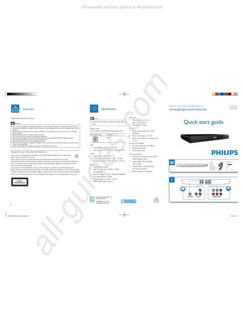 Philips DVP3826 User manual