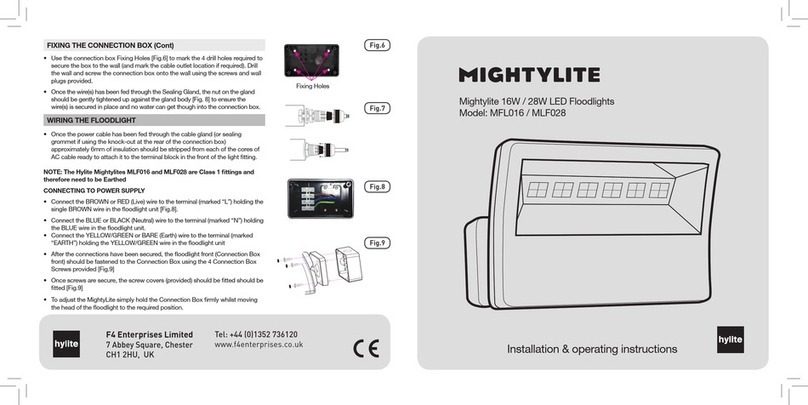 hylite MIGHTYLITE MFL016 Installation & operating instructions