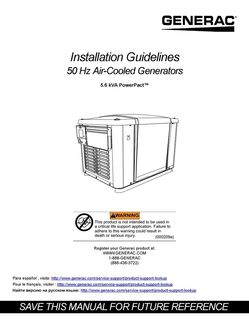 Generac Power Systems PowerPact G0065201 Instruction sheet Generac Power Systems PowerPact G0065201 Instruction sheet