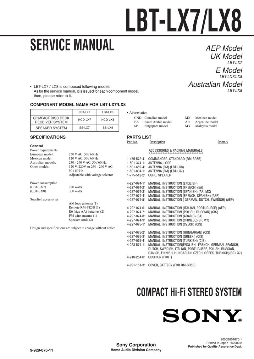 Sony LBT-LX7 User manual