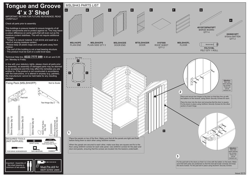Forest garden Tongue and Groove User manual