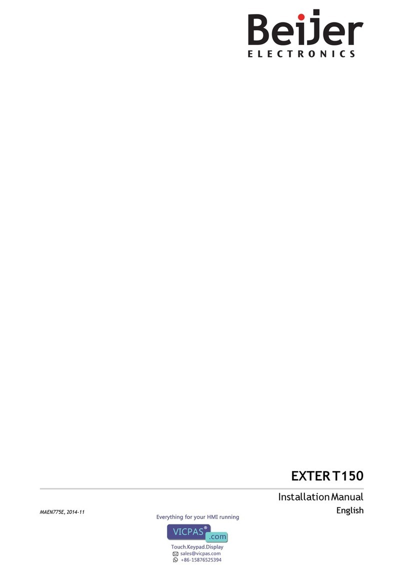 Beijer Electronics EXTER T150 User manual