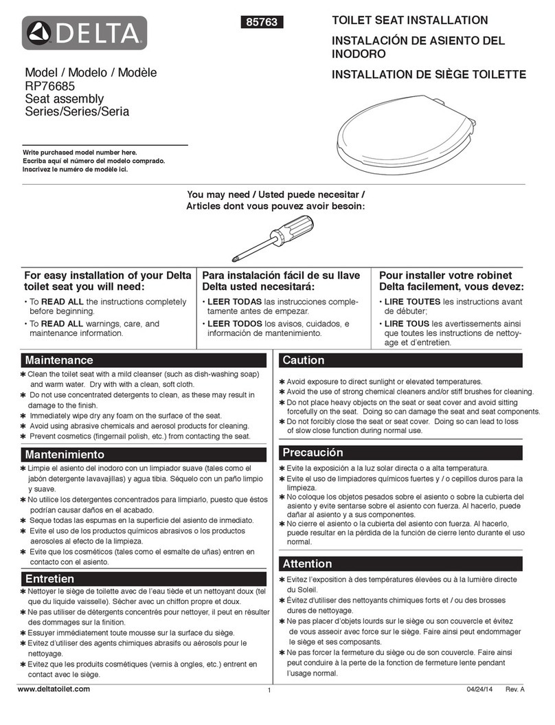 Delta RP76685 User manual