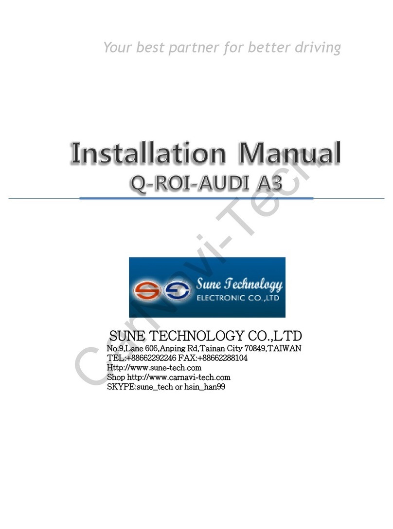 Sune Technology Q-ROI-AUDI A3 User manual Sune Technology Q-ROI-AUDI A3 User manual