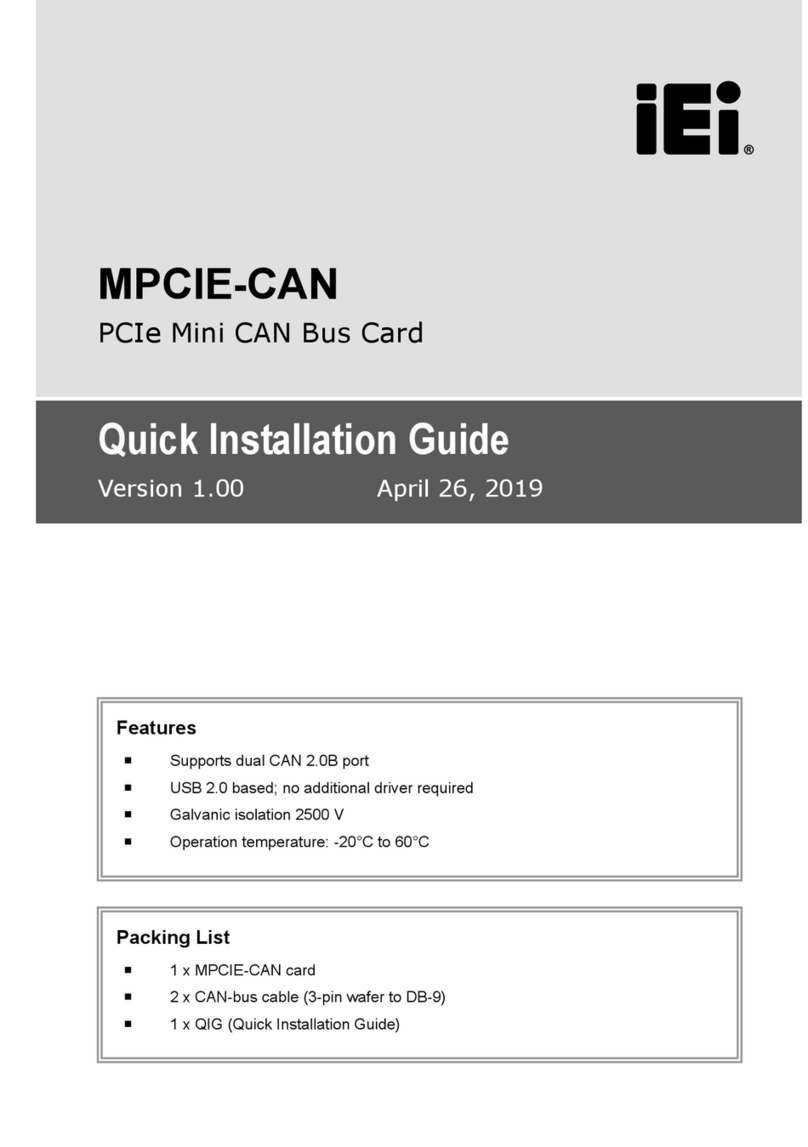 IEI Technology MPCIE-CAN-R10 User manual