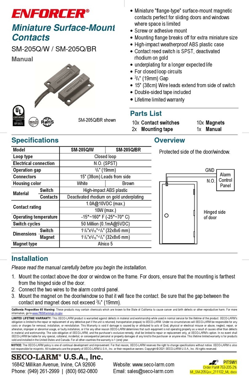 SECO-LARM Enforcer SM-205Q/W manual