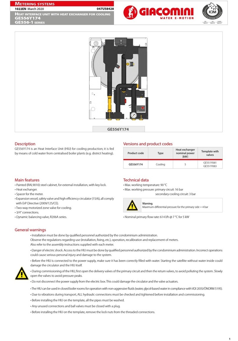 Giacomini GE556-1 Series User manual Giacomini GE556-1 Series User manual