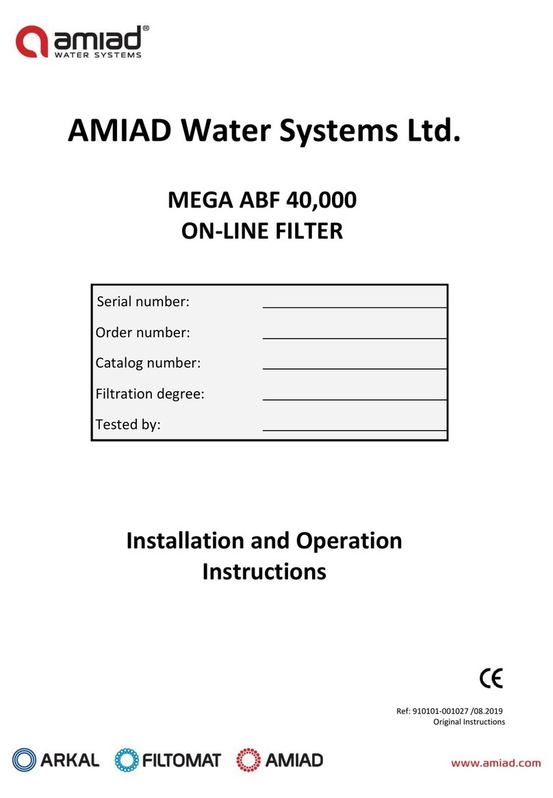 amiad MEGA ABF 40,000 User manual