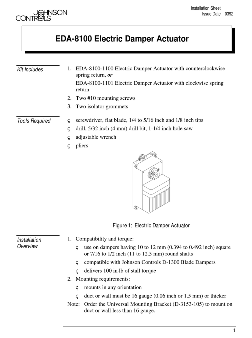 Johnson Controls EDA-8100 Assembly instructions