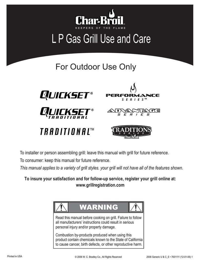 Char-Broil Commercial Series Use and care