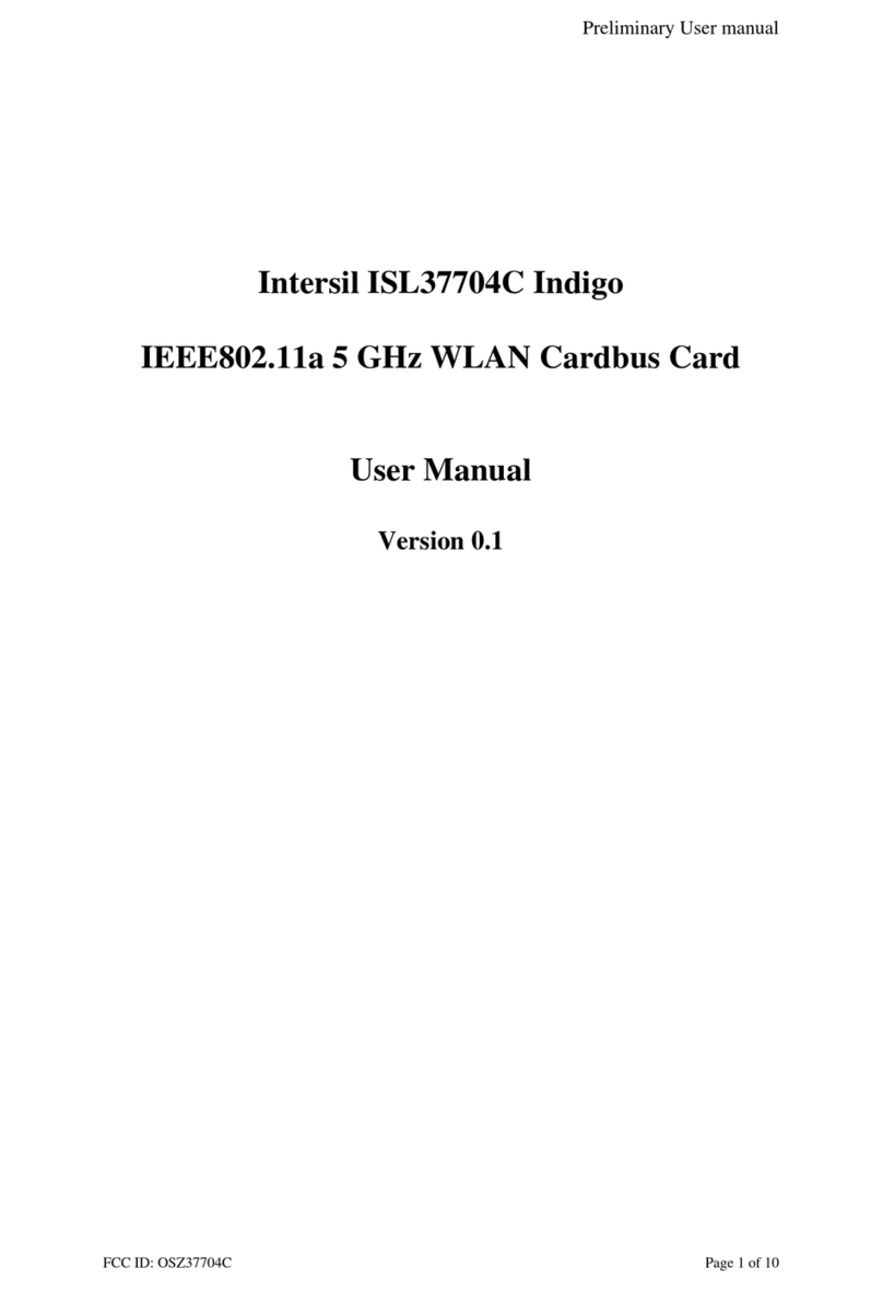 Intersil Indigo ISL37704C user manual