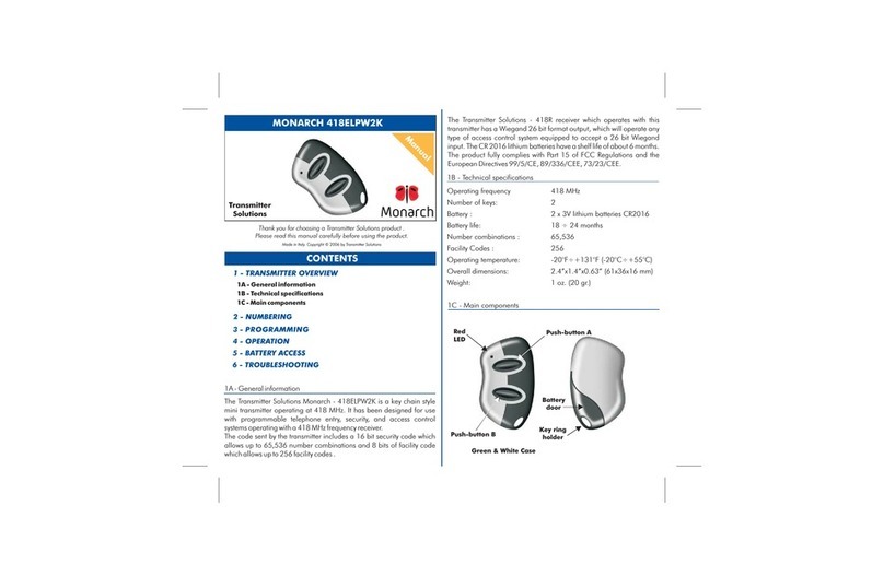 Monarch Transmitter Solutions 418ELPW2K manual Monarch Transmitter Solutions 418ELPW2K manual