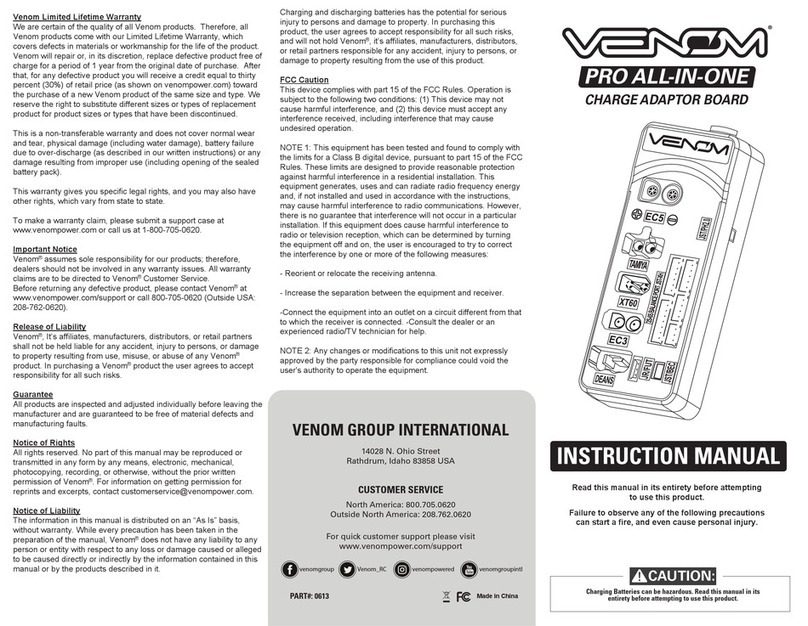 VENOM PRO ALL-IN-ONE instruction manual