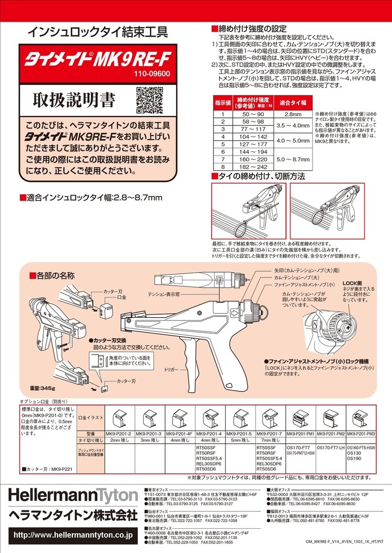 Hellermann Tyton TYMATE MK9RE-F User manual