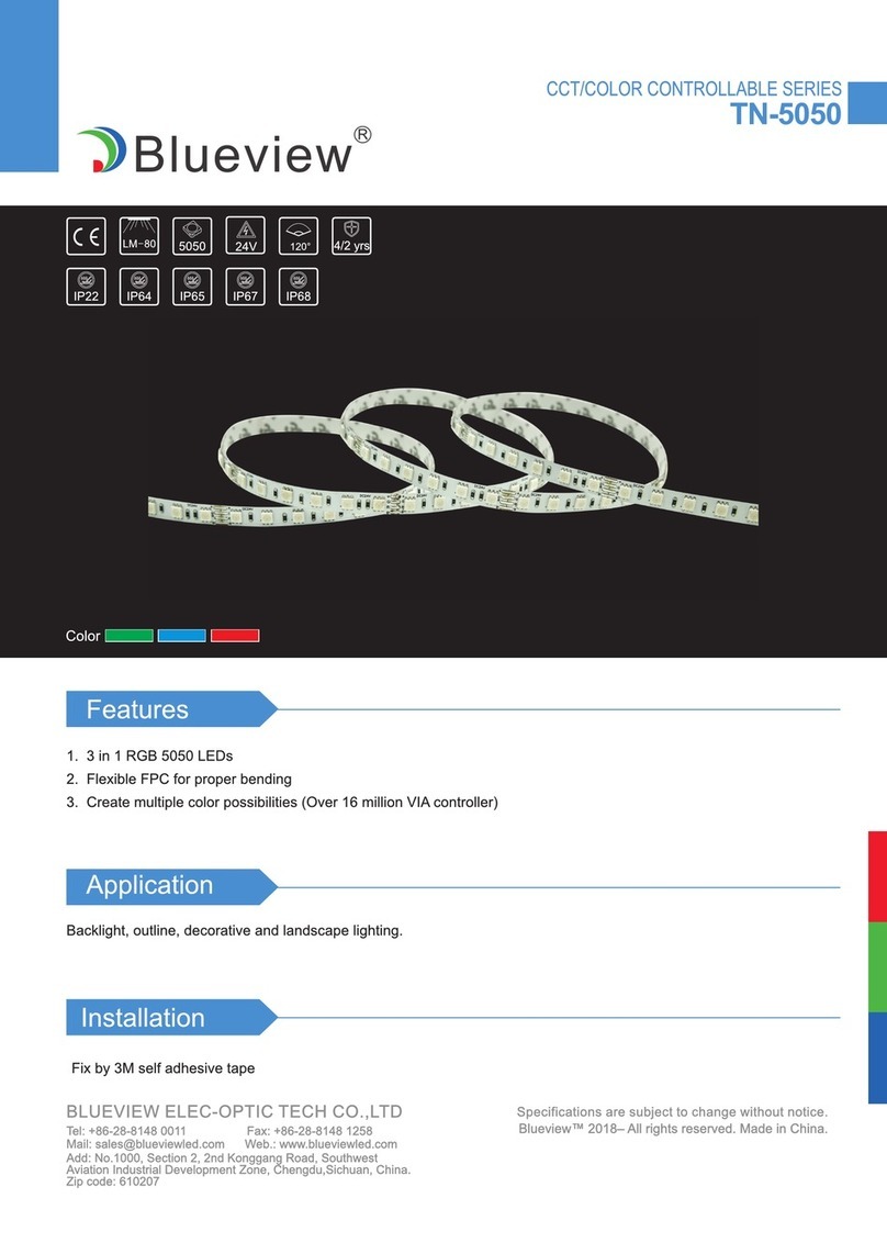 Blueview CCT Color Controllable TN-5050 User manual