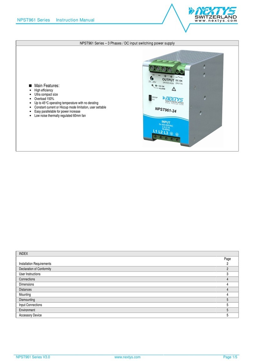 nextys NPST961 Series instruction manual