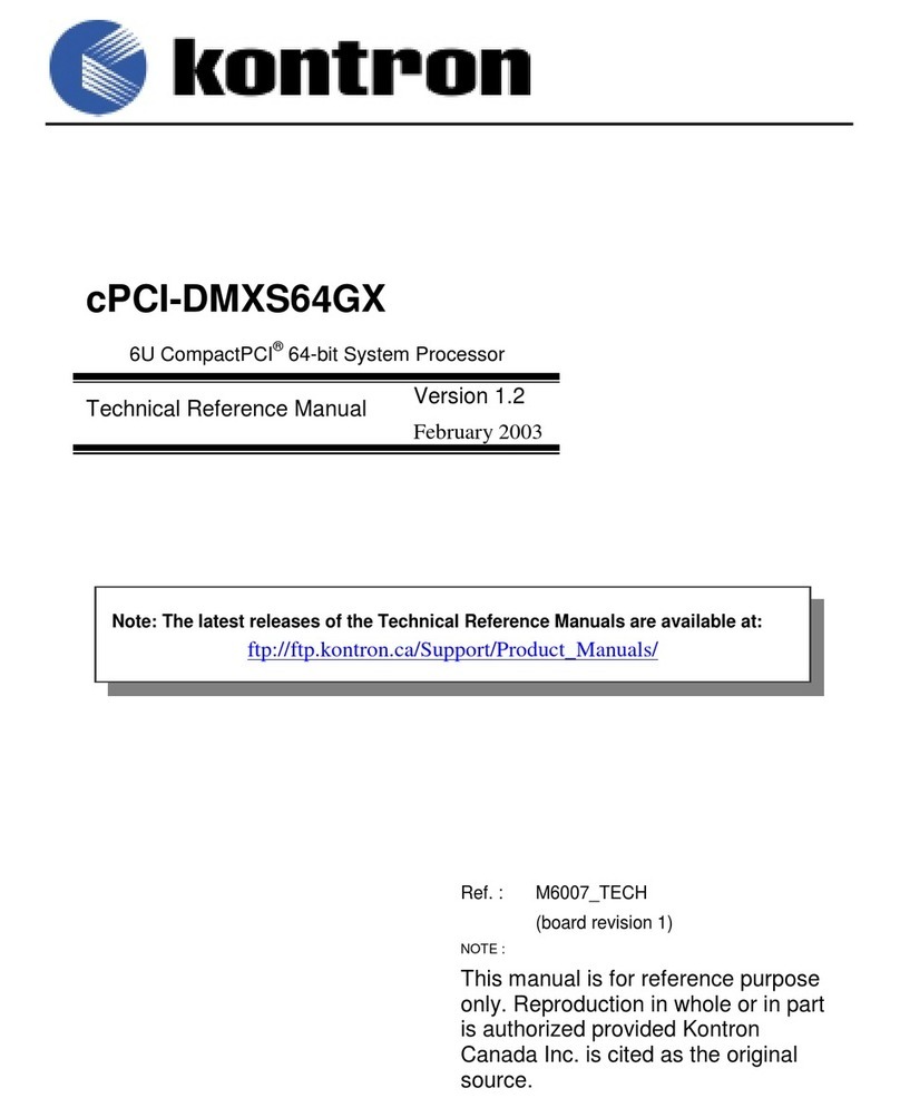 Kontron cPCI-DMXS64GX Product manual