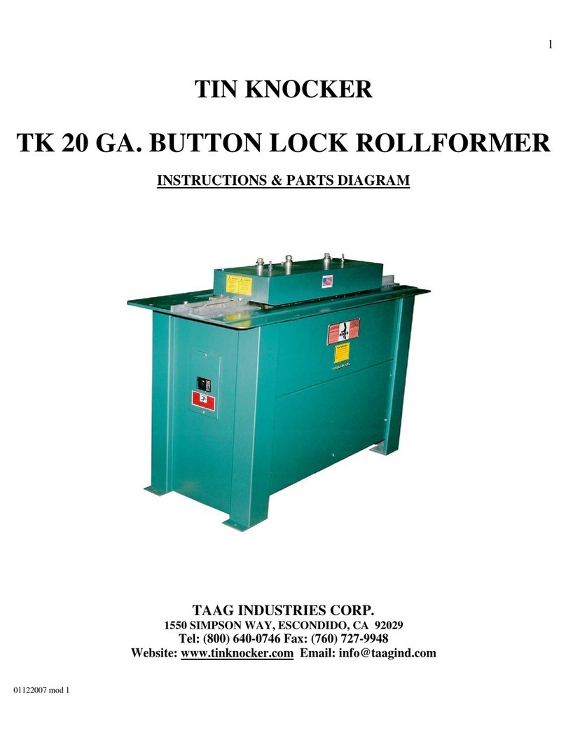 TAAG TIN KNOCKER MWETK-RFBL20 Parts list manual