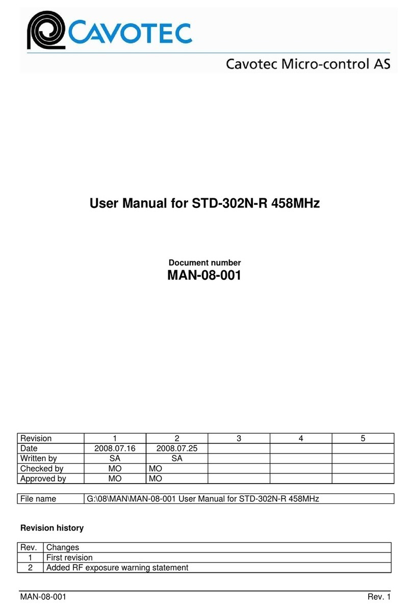 Cavotec STD-302N-R user manual