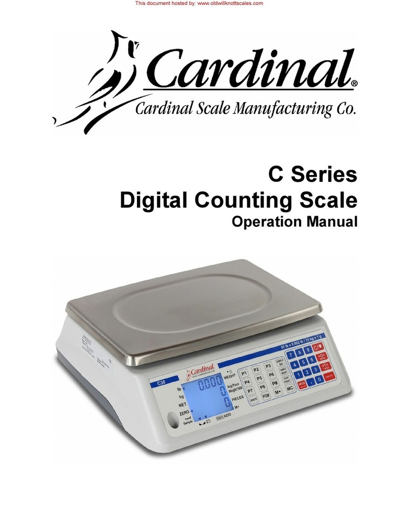 Cardinal Detecto C Series Operation manual