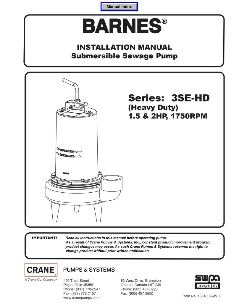 Crane BARNES 3SF-L Series installation manual