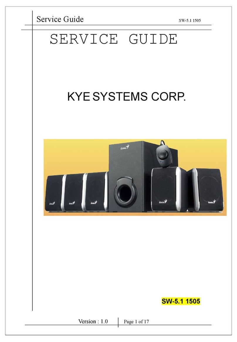 KYE Systems Corp. Genius SW-5.1 1505 User manual KYE Systems Corp. Genius SW-5.1 1505 User manual