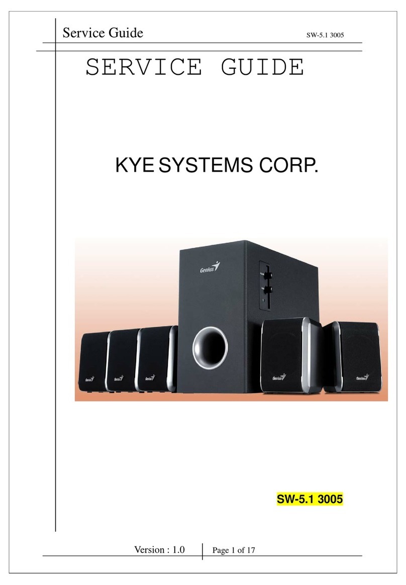 KYE Systems Corp. Genius SW-5.1 3005 User manual