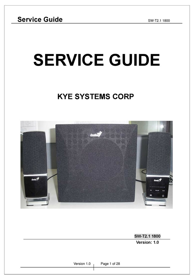 KYE Systems Corp. Genius SW-T2.1 1800 User manual KYE Systems Corp. Genius SW-T2.1 1800 User manual