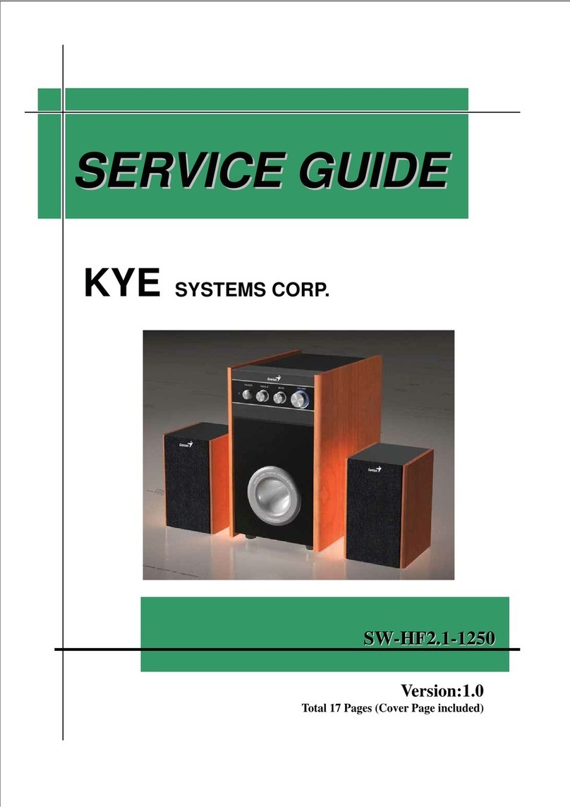 KYE Systems Corp. Genius SW-HF2.1-1250 User manual KYE Systems Corp. Genius SW-HF2.1-1250 User manual