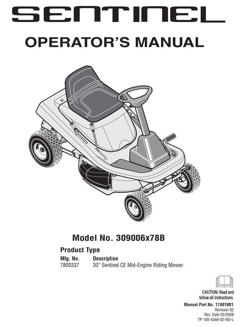 Sentinel 309006x78B Operator's manual