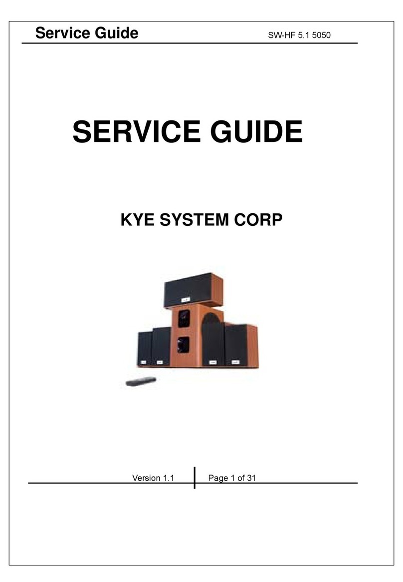 KYE Systems Corp. Genius SW-HF 5.1 5050 Service guide