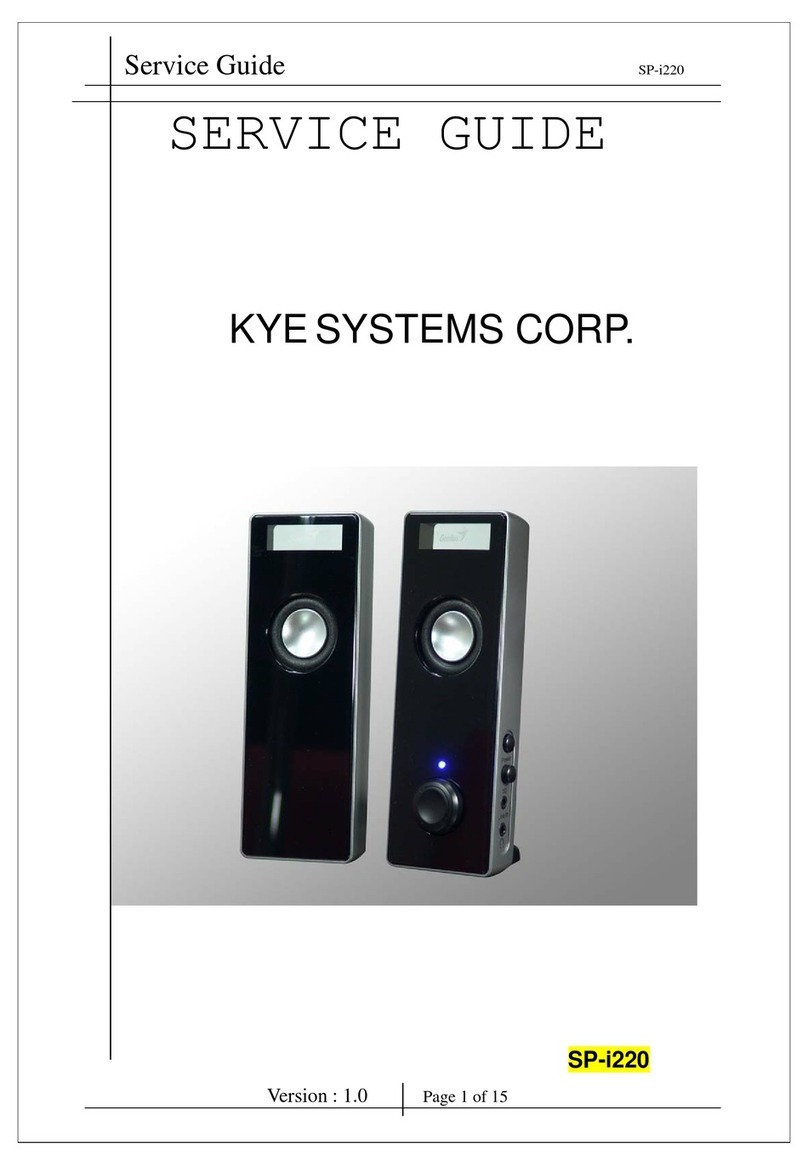 KYE Systems Corp. Genius SP-i220 Service guide