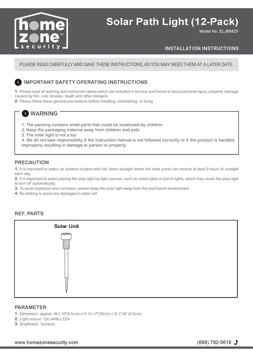 Home Zone Security ELJ6842V installation instructions